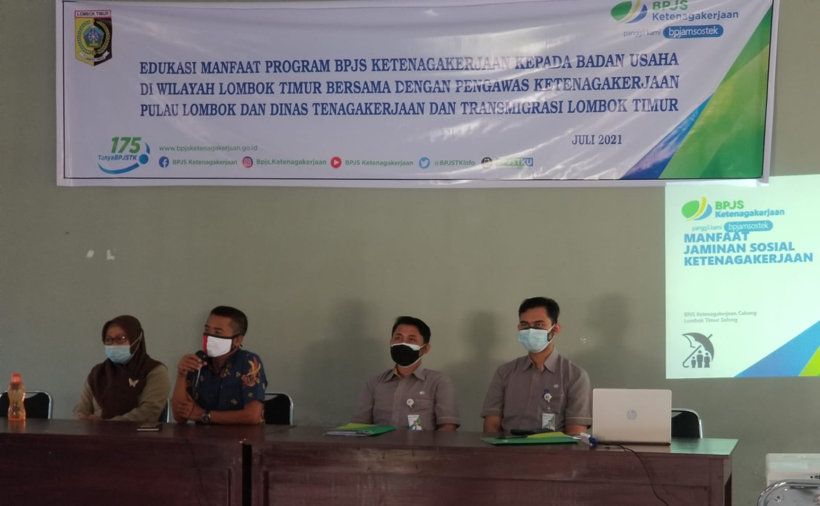 BPJS Ketenagakerjaan Melakukan Edukasi Manfaat Program Bpjs Ketenagakerjaan Kepada Badan Usaha Di Wilayah Lombok Timur Dan  Disnakertrans Lotim Dan Pengawas Ketenagakerjaan Pulau Lombok